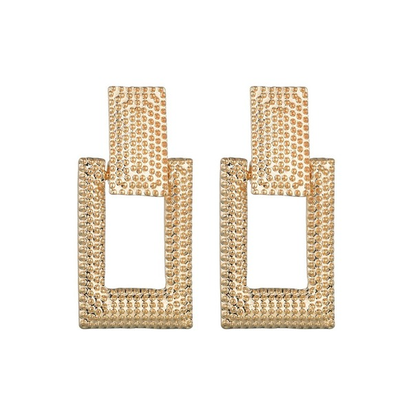 Bulk Jewelry Wholesale gold alloy square bump alloy Earrings JDC-ES-bq021 Wholesale factory from China YIWU China