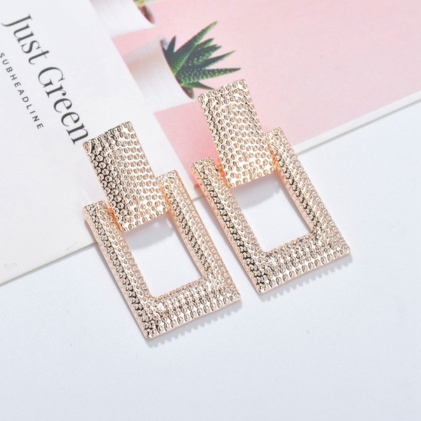 Bulk Jewelry Wholesale gold alloy square bump alloy Earrings JDC-ES-bq021 Wholesale factory from China YIWU China