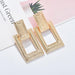 Bulk Jewelry Wholesale gold alloy square bump alloy Earrings JDC-ES-bq021 Wholesale factory from China YIWU China