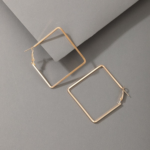 Bulk Jewelry Wholesale gold alloy square Large Circle Earrings JDC-ES-C105 Wholesale factory from China YIWU China