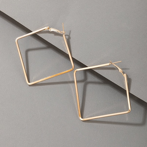 Bulk Jewelry Wholesale gold alloy square Large Circle Earrings JDC-ES-C105 Wholesale factory from China YIWU China