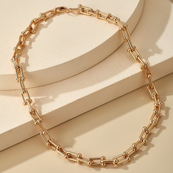 Bulk Jewelry Wholesale gold alloy thick chain necklace JDC-NE-C015 Wholesale factory from China YIWU China