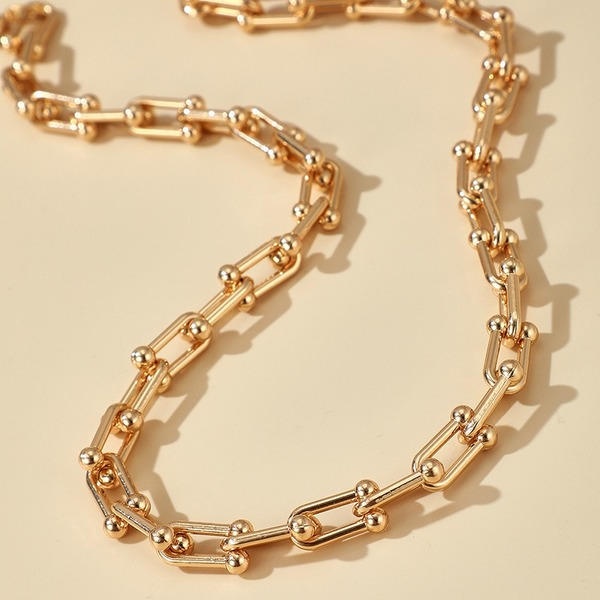 Bulk Jewelry Wholesale gold alloy thick chain necklace JDC-NE-C015 Wholesale factory from China YIWU China