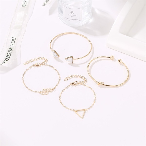 Bulk Jewelry Wholesale gold alloy triangle honeycomb Bracelet JDC-BT-A12 Wholesale factory from China YIWU China