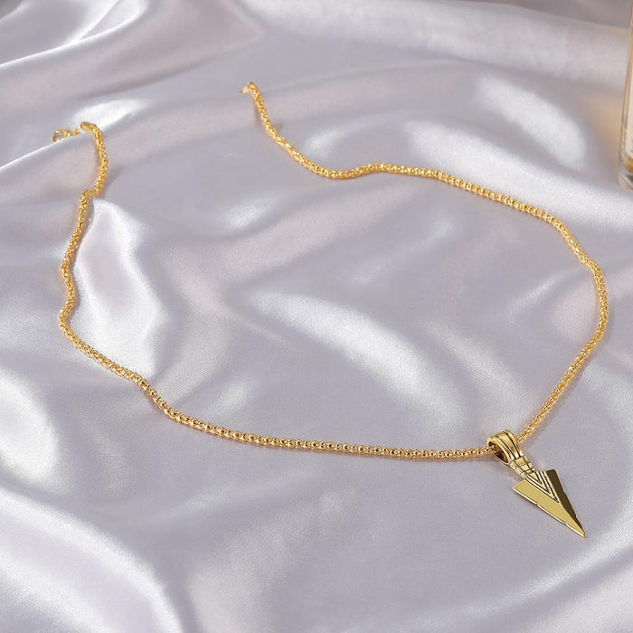 Bulk Jewelry Wholesale gold alloy triangle necklace JDC-NE-A303 Wholesale factory from China YIWU China