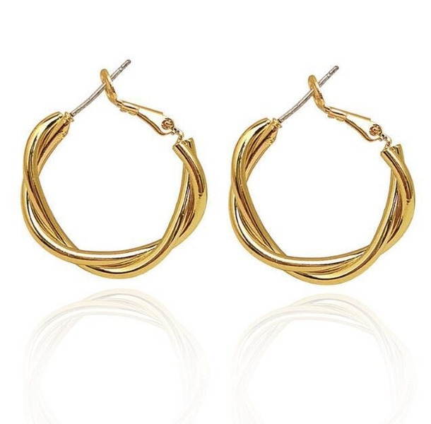 Bulk Jewelry Wholesale gold alloy twist Earrings JDC-ES-sf009 Wholesale factory from China YIWU China