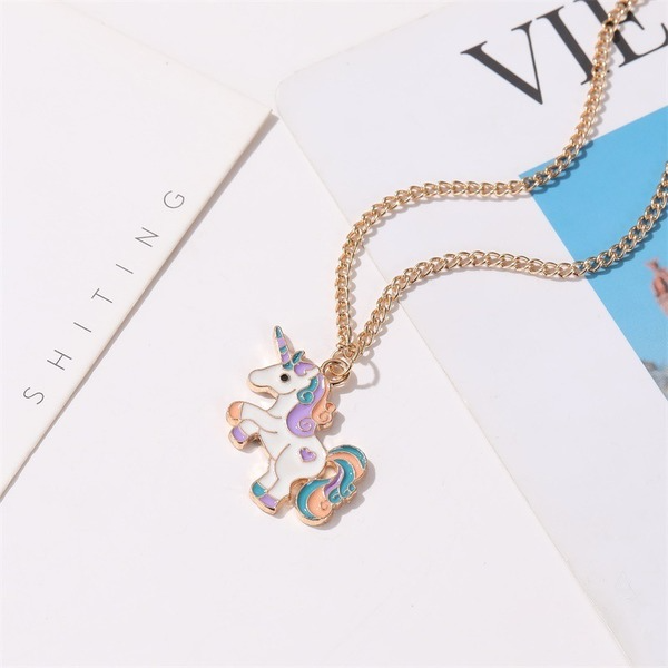 Bulk Jewelry Wholesale gold alloy Unicorn necklace for women JDC-NE-D596 Wholesale factory from China YIWU China