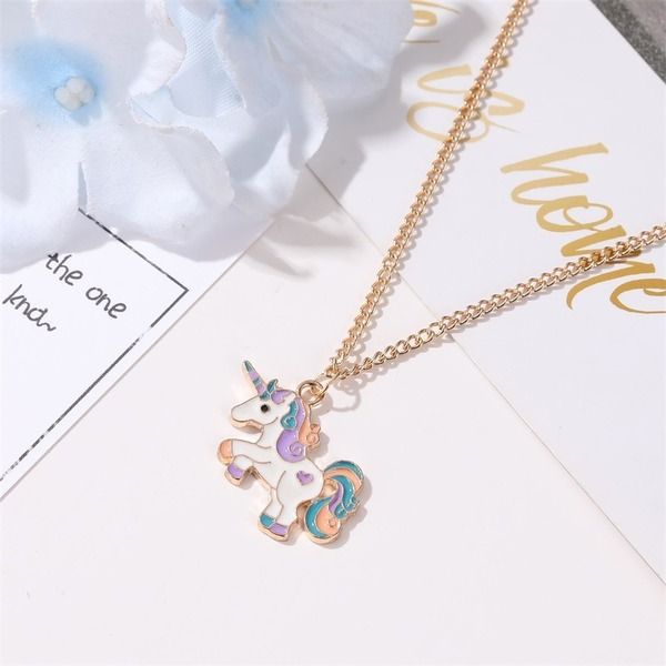 Bulk Jewelry Wholesale gold alloy Unicorn necklace for women JDC-NE-D596 Wholesale factory from China YIWU China