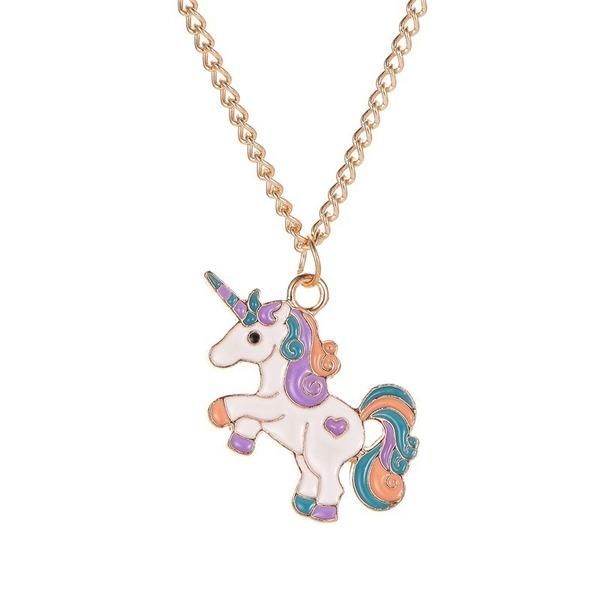 Bulk Jewelry Wholesale gold alloy Unicorn necklace for women JDC-NE-D596 Wholesale factory from China YIWU China