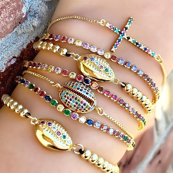 Bulk Jewelry Wholesale gold alloy zircon bracelet JDC-BT-AS3 Wholesale factory from China YIWU China