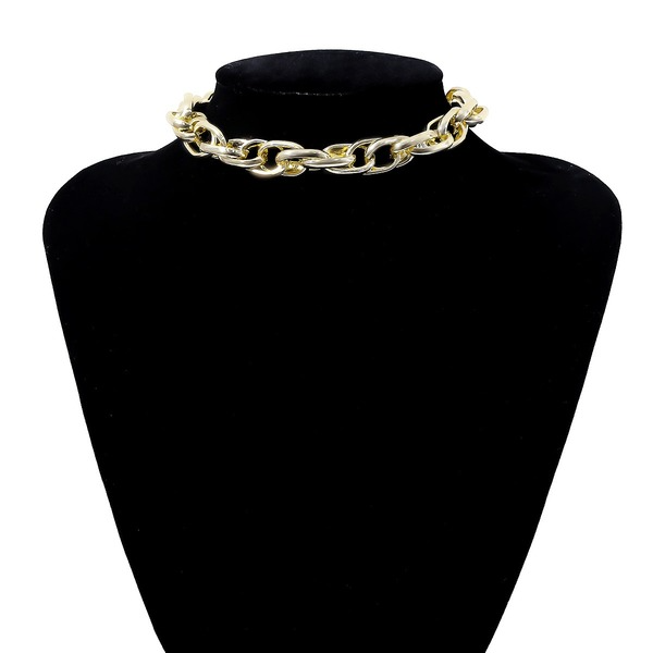 Bulk Jewelry Wholesale gold aluminum twist chain necklace for women JDC-NE-KunJ060 Wholesale factory from China YIWU China