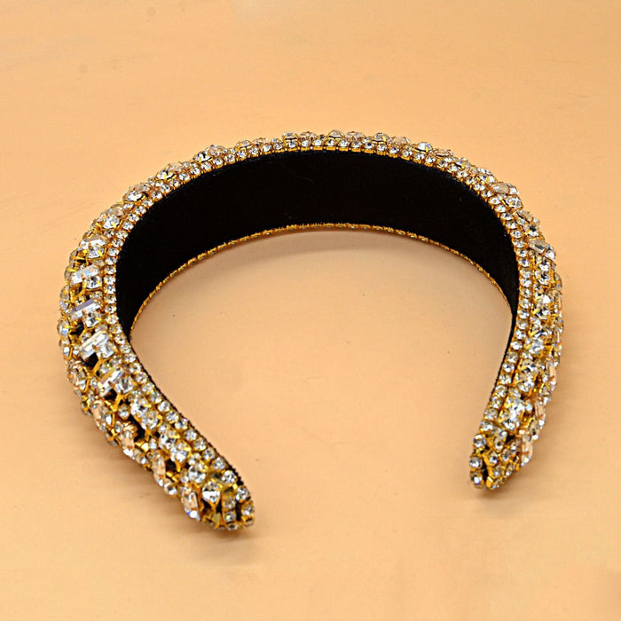 Wholesale Gold Baroque Luxury Rhinestone Headband JDC-HD-Yangq008 Headband 艳茜 Wholesale Jewelry JoyasDeChina Joyas De China