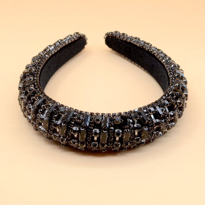 Wholesale Gold Baroque Luxury Rhinestone Headband JDC-HD-Yangq008 Headband 艳茜 black Wholesale Jewelry JoyasDeChina Joyas De China