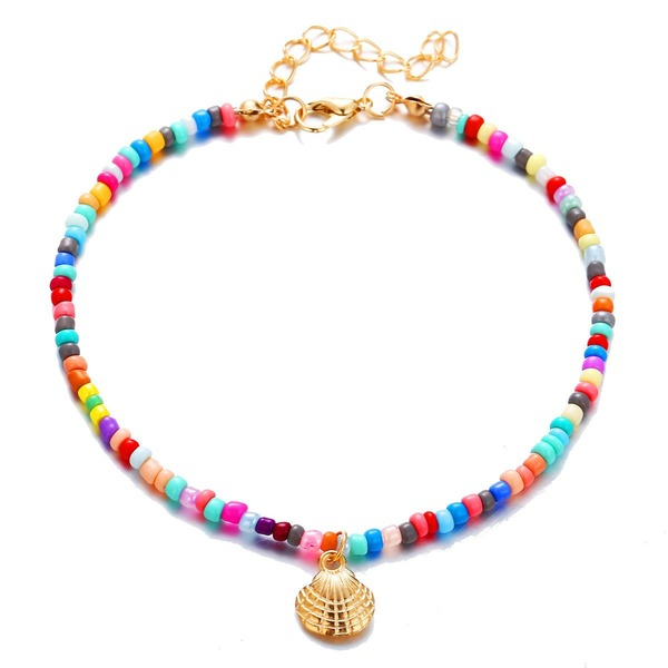 Bulk Jewelry Wholesale gold Bohemian style colorful Beaded Anklet JDC-AS-F326 Wholesale factory from China YIWU China