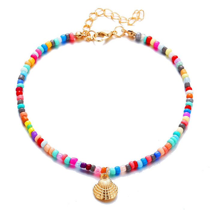 Bulk Jewelry Wholesale gold Bohemian style colorful Beaded Anklet JDC-AS-F326 Wholesale factory from China YIWU China
