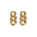 Wholesale Gold Brass Gold Foil Embellished Chain Tassel Stud Earrings JDC-ES-YWLY056 Earrings 丽轶 Wholesale Jewelry JoyasDeChina Joyas De China