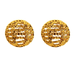 Wholesale Gold Brass Gold Plated Round Stud Earrings Vintage Cutout JDC-ES-BaoLi007 Earrings 宝莉 Wholesale Jewelry JoyasDeChina Joyas De China