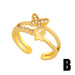 Bulk Jewelry Wholesale gold copper butterfly Rings JDC-RS-AS103 Wholesale factory from China YIWU China