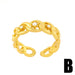 Bulk Jewelry Wholesale gold copper chain opening Rings JDC-RS-AS132 Wholesale factory from China YIWU China