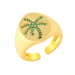 Bulk Jewelry Wholesale gold copper coconut tree Rings JDC-RS-AS069 Wholesale factory from China YIWU China