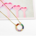 Bulk Jewelry Wholesale gold copper colored zircon round Necklaces JDC-NE-AS222 Wholesale factory from China YIWU China