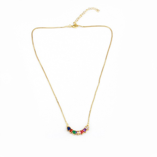 Bulk Jewelry Wholesale gold copper colored zircon round Necklaces JDC-NE-AS222 Wholesale factory from China YIWU China