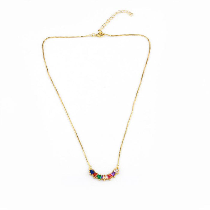 Bulk Jewelry Wholesale gold copper colored zircon round Necklaces JDC-NE-AS222 Wholesale factory from China YIWU China