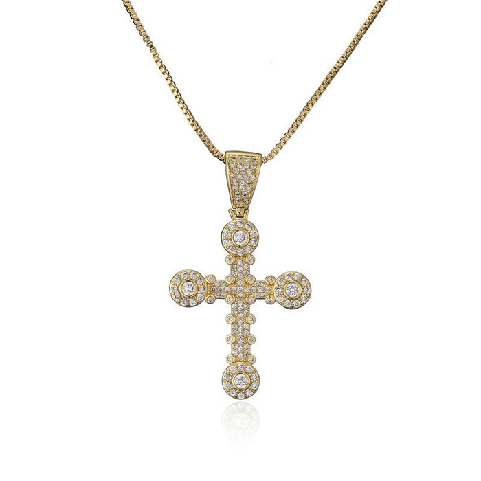 Bulk Jewelry Wholesale gold copper Cross Necklaces JDC-NE-ag012 Wholesale factory from China YIWU China