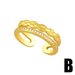 Bulk Jewelry Wholesale gold copper double-layer Rings JDC-RS-AS093 Wholesale factory from China YIWU China