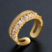 Bulk Jewelry Wholesale gold copper double opening Rings JDC-RS-AS073 Wholesale factory from China YIWU China