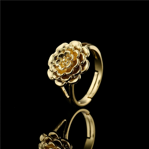 Bulk Jewelry Wholesale gold copper flower Rings JDC-RS-ag105 Wholesale factory from China YIWU China