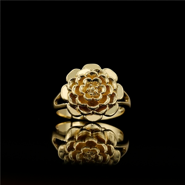 Bulk Jewelry Wholesale gold copper flower Rings JDC-RS-ag105 Wholesale factory from China YIWU China