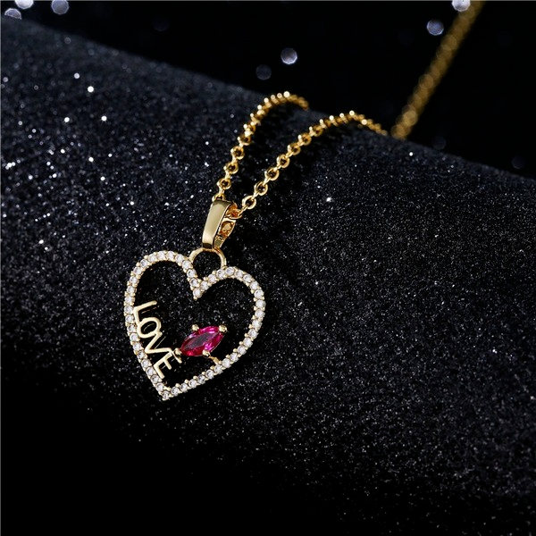 Bulk Jewelry Wholesale gold copper love Necklaces JDC-NE-ag019 Wholesale factory from China YIWU China