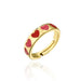 Bulk Jewelry Wholesale gold copper love Pentagram oil drop Rings JDC-RS-ag106 Wholesale factory from China YIWU China