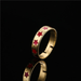 Bulk Jewelry Wholesale gold copper love Pentagram oil drop Rings JDC-RS-ag106 Wholesale factory from China YIWU China