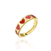 Bulk Jewelry Wholesale gold copper love Pentagram oil drop Rings JDC-RS-ag106 Wholesale factory from China YIWU China