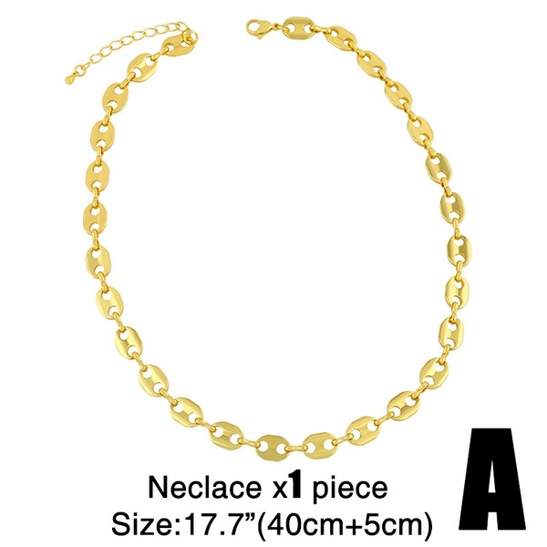 Bulk Jewelry Wholesale gold copper Necklaces JDC-NE-AS202 Wholesale factory from China YIWU China