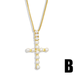 Bulk Jewelry Wholesale gold copper pearl Love Cross Necklaces JDC-NE-AS270 Wholesale factory from China YIWU China