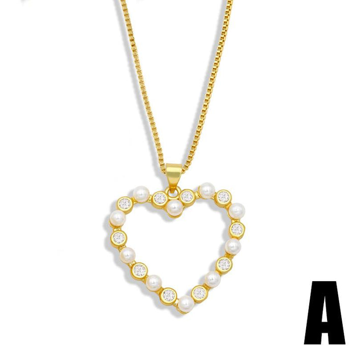 Bulk Jewelry Wholesale gold copper pearl Love Cross Necklaces JDC-NE-AS270 Wholesale factory from China YIWU China