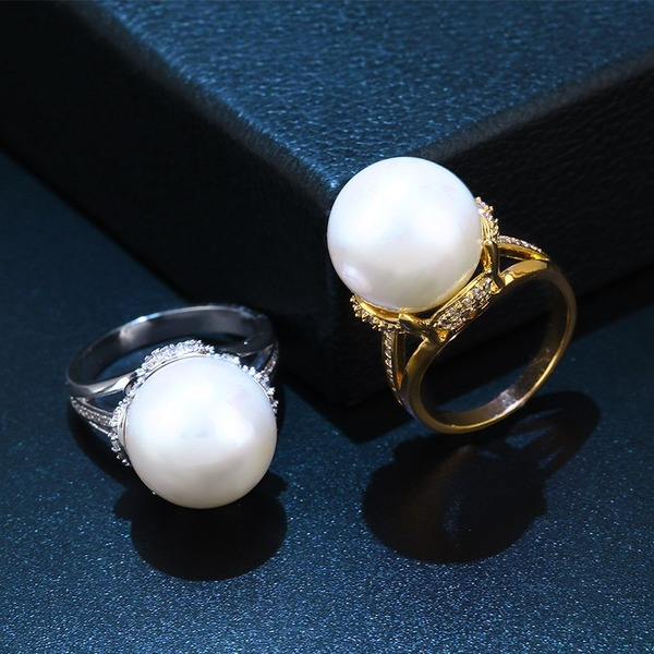 Bulk Jewelry Wholesale gold copper pearl Rings JDC-RS-AS179 Wholesale factory from China YIWU China