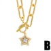 Bulk Jewelry Wholesale gold copper pentagram love Necklaces JDC-NE-AS212 Wholesale factory from China YIWU China
