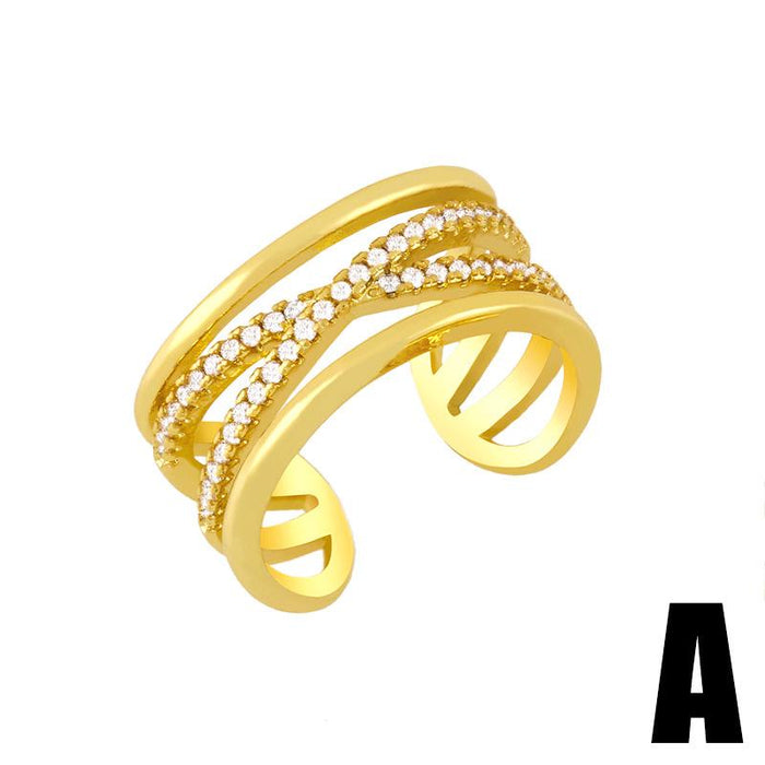 Bulk Jewelry Wholesale gold copper ring JDC-RS-AS048 Wholesale factory from China YIWU China