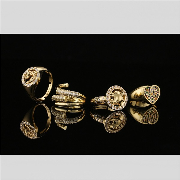 Bulk Jewelry Wholesale gold copper rings JDC-RS-ag093 Wholesale factory from China YIWU China