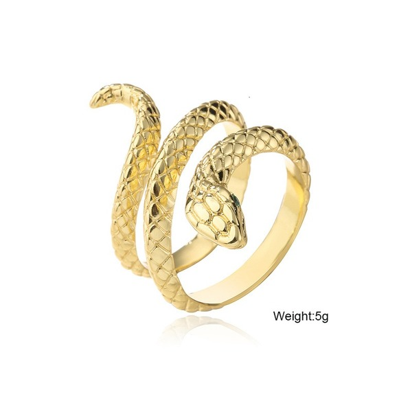 Bulk Jewelry Wholesale gold copper snake Rings JDC-RS-ag089 Wholesale factory from China YIWU China