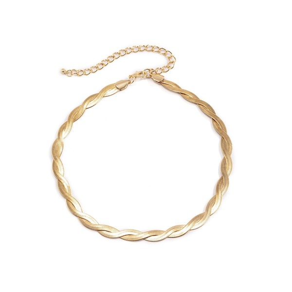 Bulk Jewelry Wholesale gold copper twist snake bone chain necklace JDC-NE-KunJ044 Wholesale factory from China YIWU China