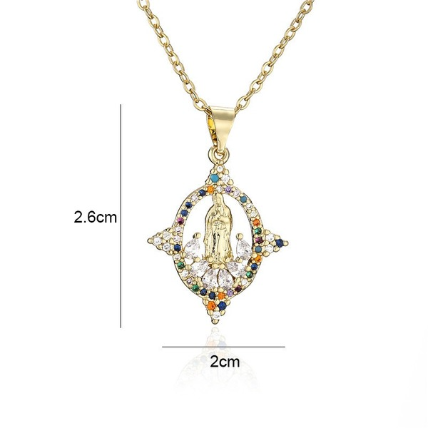 Bulk Jewelry Wholesale gold copper virgin Mary Necklaces JDC-NE-ag023 Wholesale factory from China YIWU China