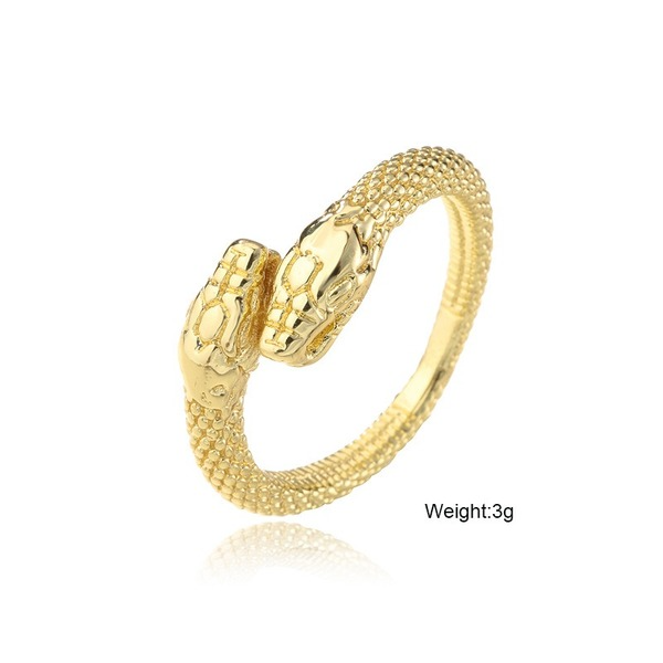 Bulk Jewelry Wholesale gold copper wave point snake opening Rings JDC-RS-ag101 Wholesale factory from China YIWU China