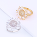 Bulk Jewelry Wholesale gold copper zircon sunflower Rings JDC-RS-AS225 Wholesale factory from China YIWU China