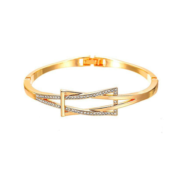 Bulk Jewelry Wholesale gold crystal love geometry bracelet JDC-BT-D449 Wholesale factory from China YIWU China