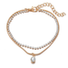 Bulk Jewelry Wholesale gold double diamond snake anklet JDC-AS-F319 Wholesale factory from China YIWU China